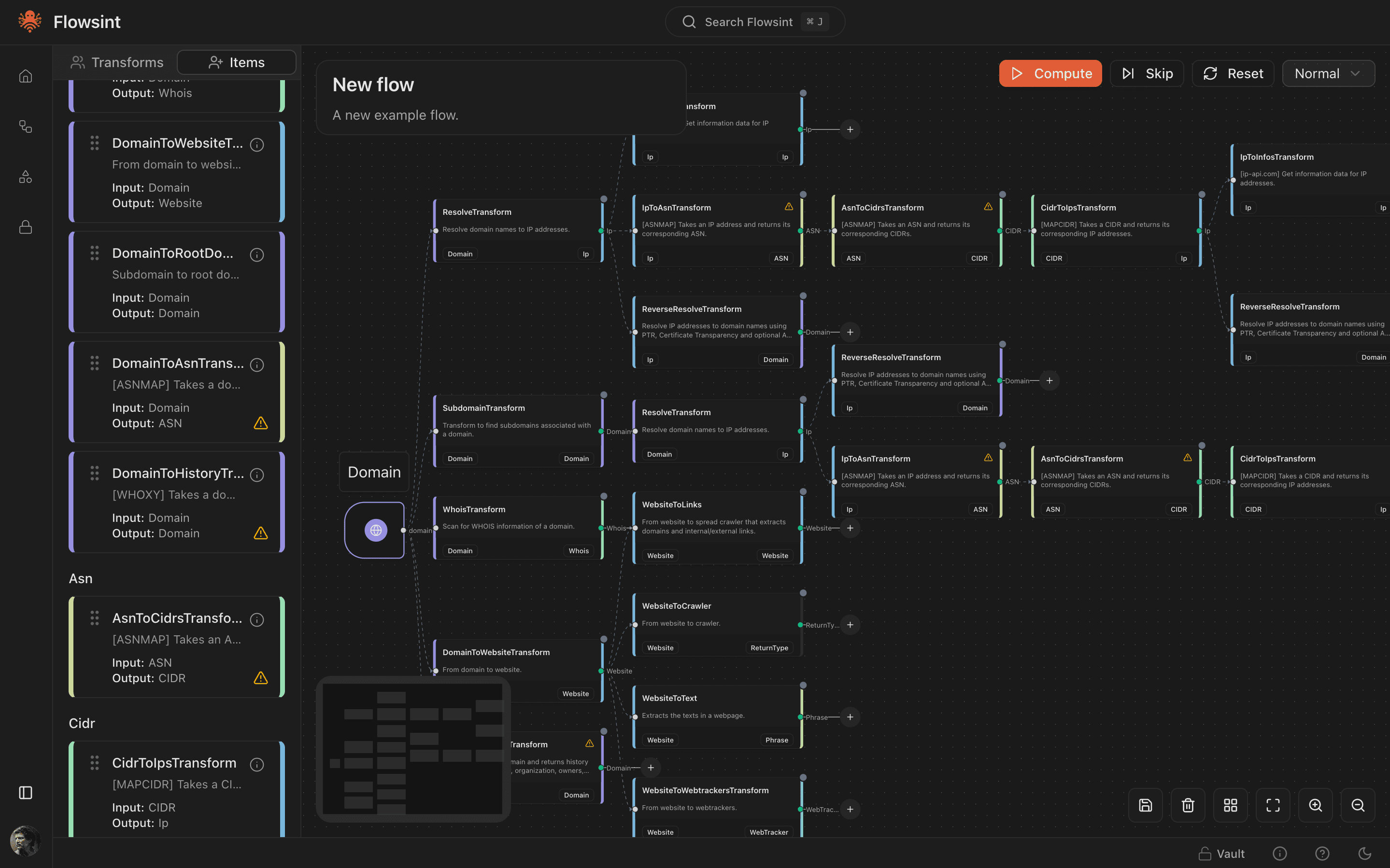 Flowsint screenshot